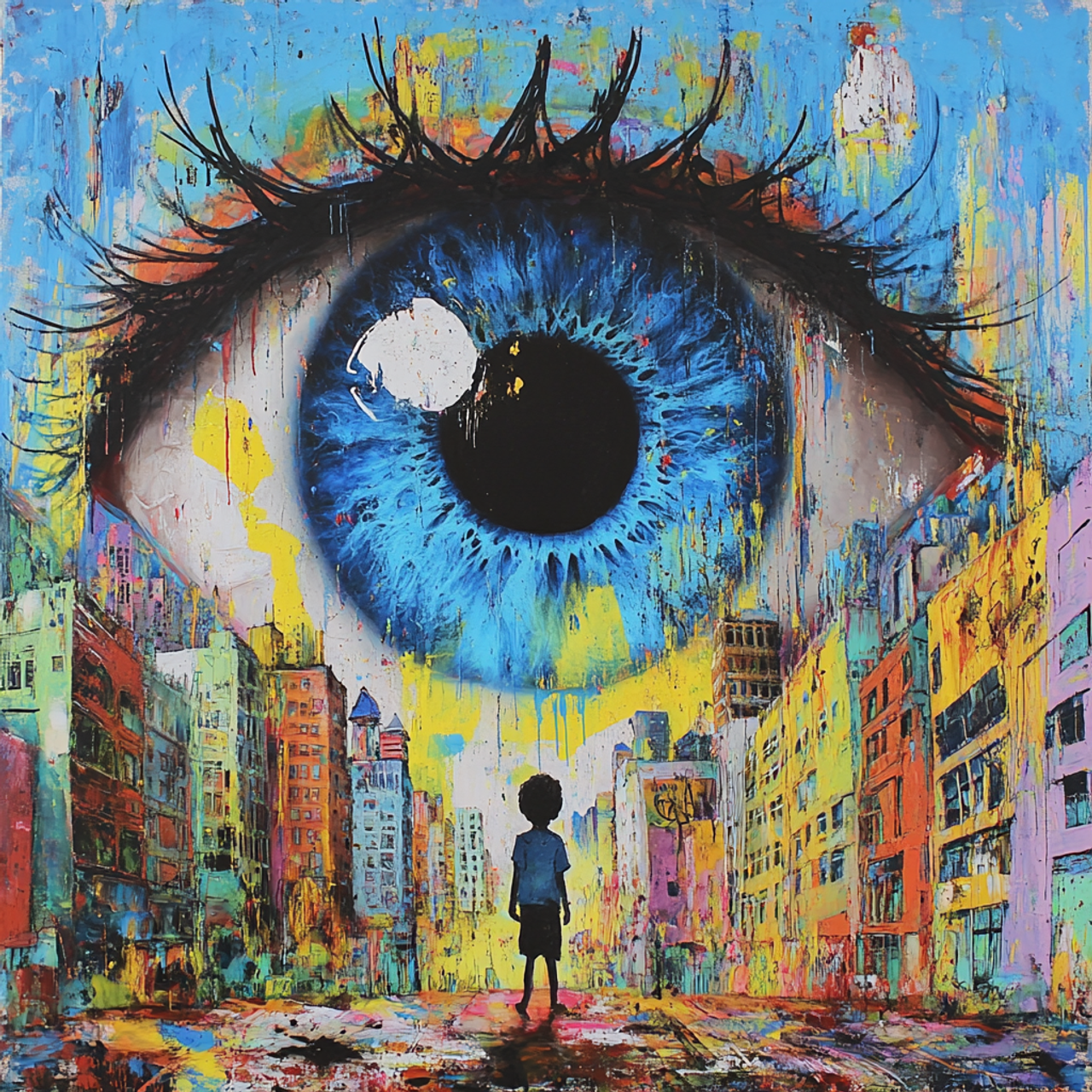 5D Diamond Painting - Abstraktes Auge