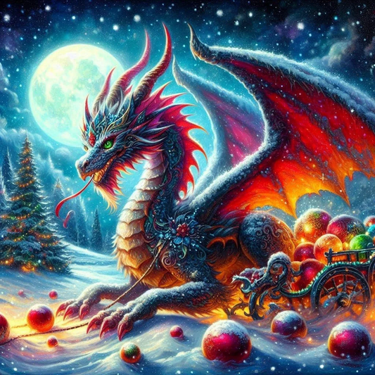 5D Diamond Painting - Drache