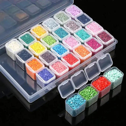 Diamond Painting Tool | 28 Pack Perlen Aufbewahrungsbox