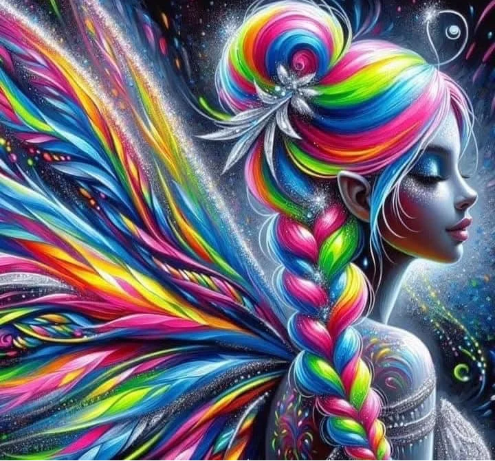 5D Diamond Painting - Bunte Mädchen