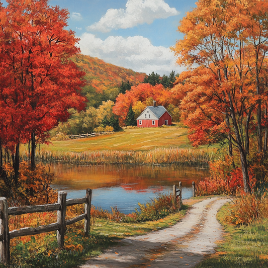 5D Diamond Painting - Herbstlandschaft