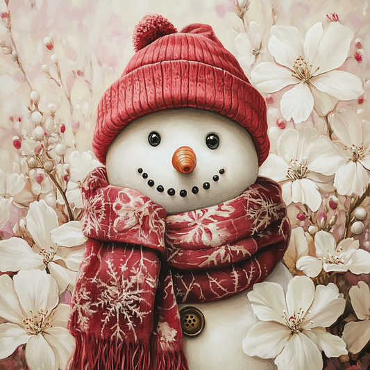 5D Diamond Painting - Weihnachts Schneemann