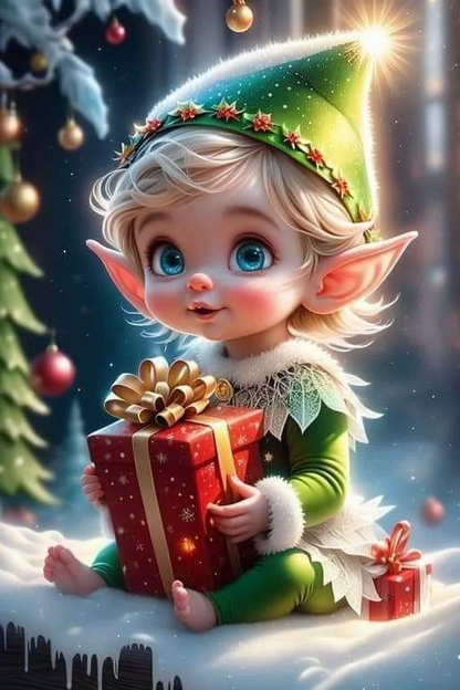 5D Diamond Painting - Weihnachtself