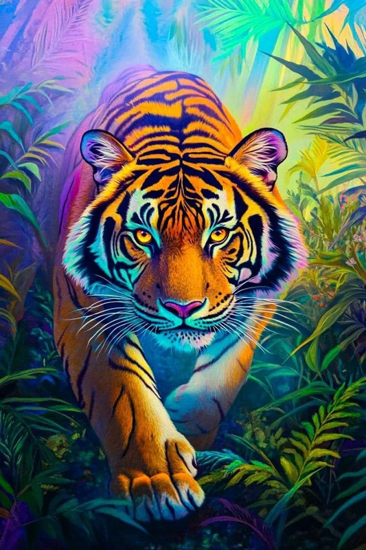5D Diamond Painting - Bunter Tiger