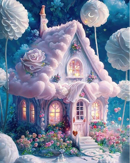 5D Diamond Painting - Haus der Fantasie