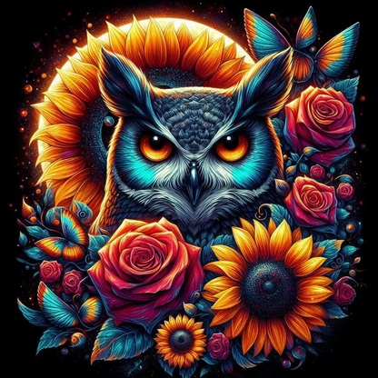 5D Diamond Painting - Eulen