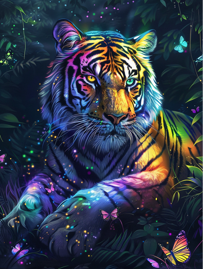 5D Diamond Painting - Bunter Tiger