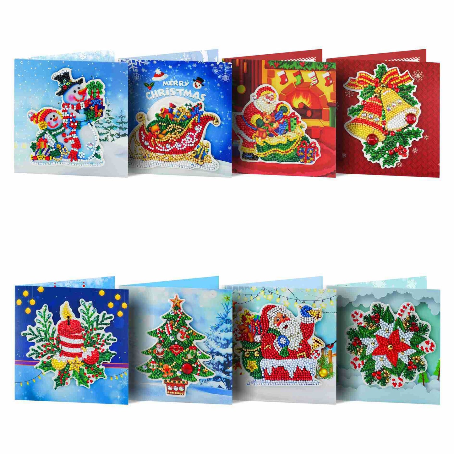 Diamond Painting Weihnachtskarte | 8 STÜCK