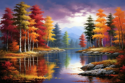 5D Diamond Painting - Herbstlandschaft