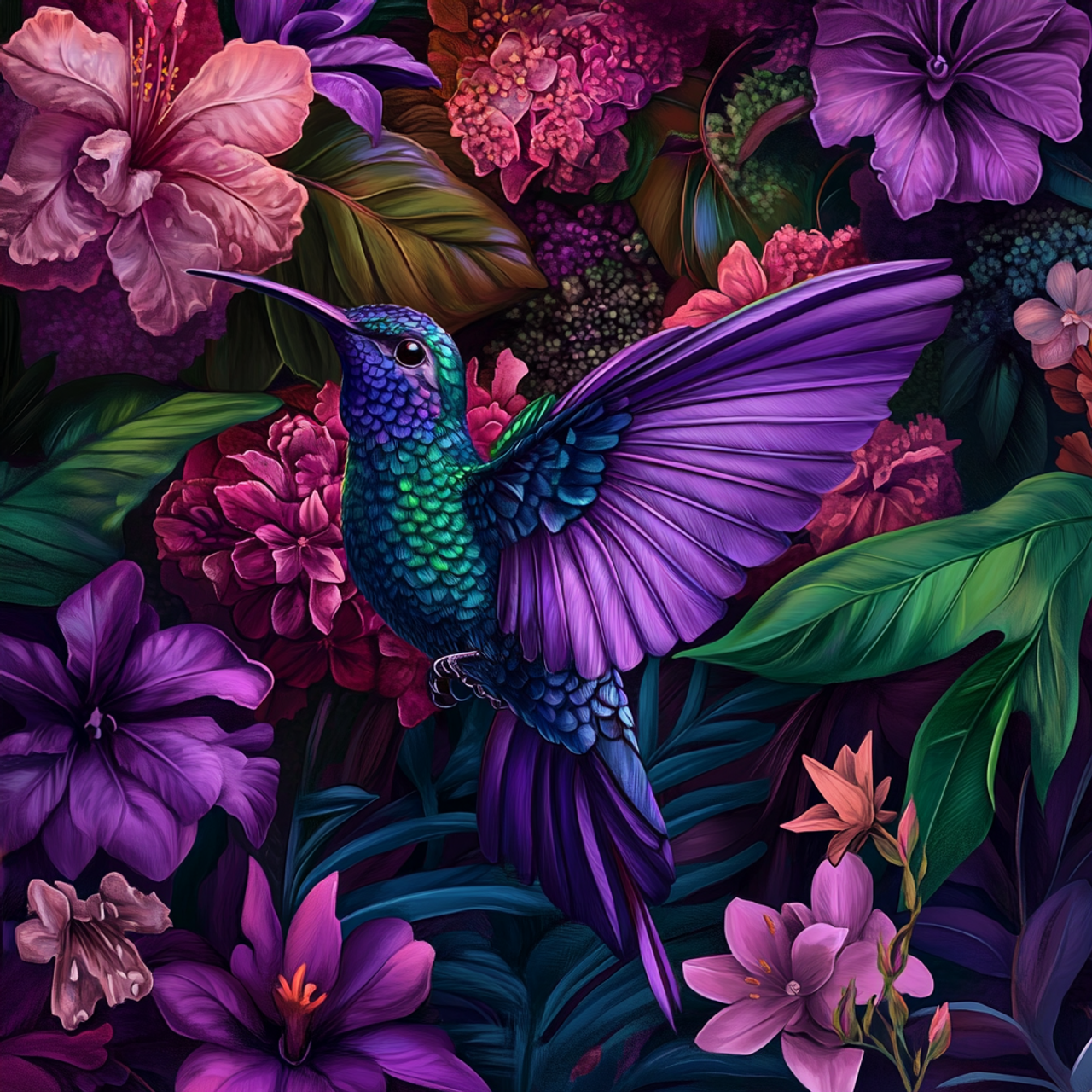 5D Diamond Painting - Kolibri