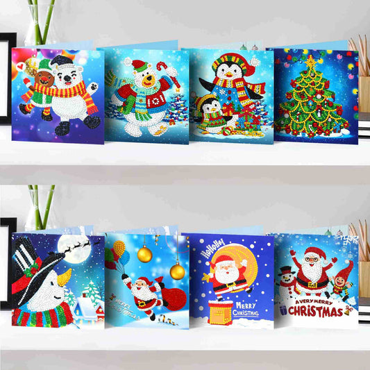 Diamond Painting Weihnachtskarte | 8 STÜCK