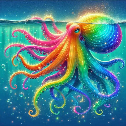 5D Diamond Painting - Bunter Oktopus