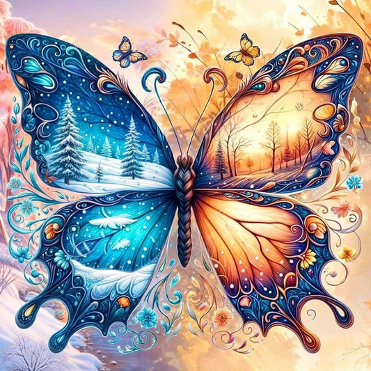5D Diamond Painting - Abstrakter Schmetterling