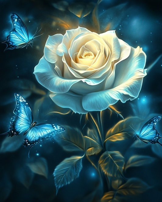 5D Diamond Painting - Abstrakte Blume