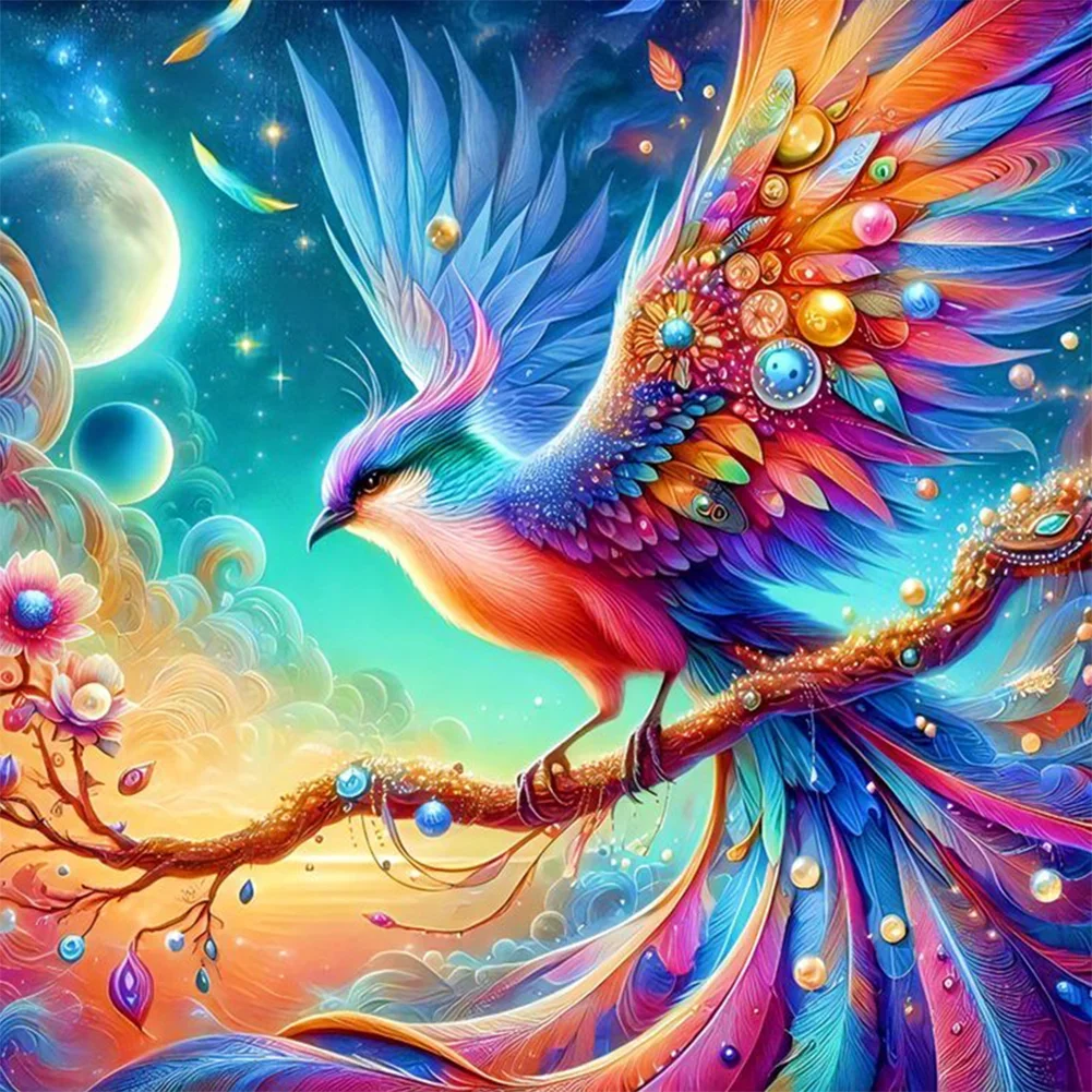 5D Diamond Painting - Bunte Vögel