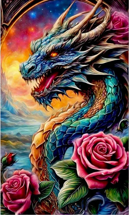 5D Diamond Painting - Drache