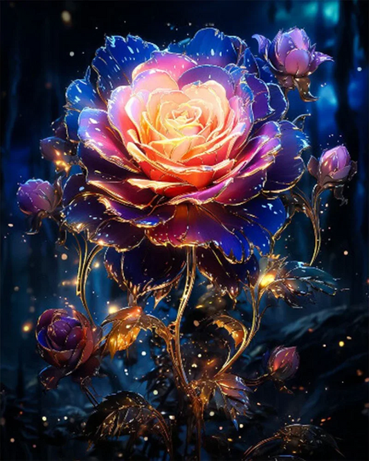 5D Diamond Painting - Glitzerblume