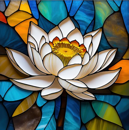 5D Diamond Painting - weiße Blume