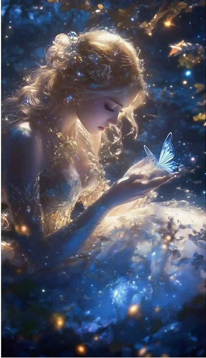 5D Diamond Painting - Schönes Mädchen