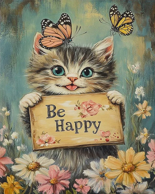 5D Diamond Painting - Be Happy