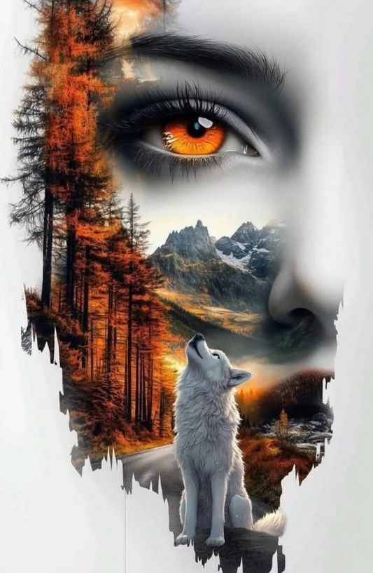 5D Diamond Painting - Abstrakte Frau