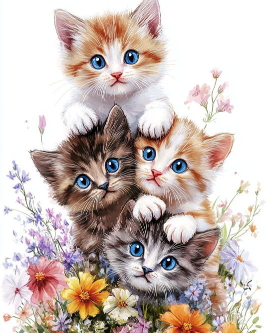 5D Diamond Painting - Katzen