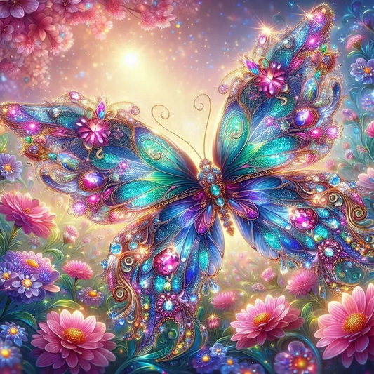 5D Diamond Painting - Fantasie Schmetterling