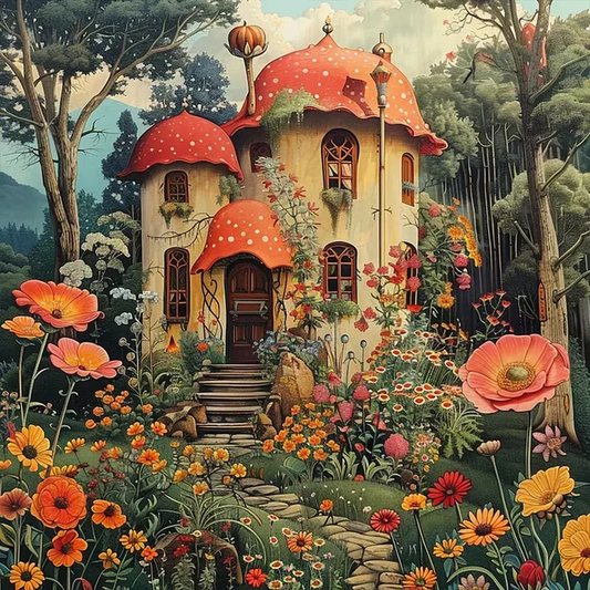 5D Diamond Painting - Gartenhaus
