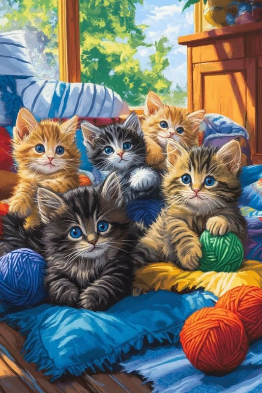 5D Diamond Painting - Niedliche Kätzchen