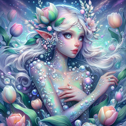 5D Diamond Painting - Schöne Elfe