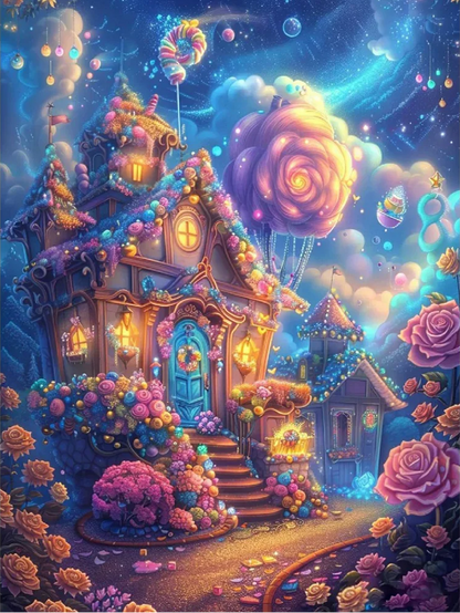 5D Diamond Painting - Haus der Fantasie