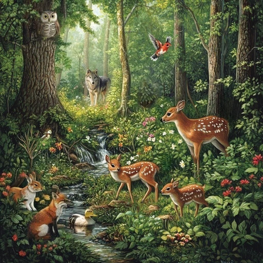 5D Diamond Painting - Waldkulisse