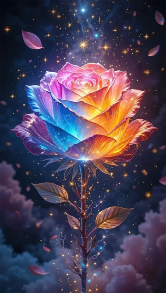 5D Diamond Painting - Abstrakte Blume