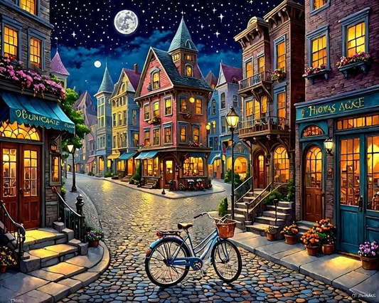 5D Diamond Painting - Straßenbild