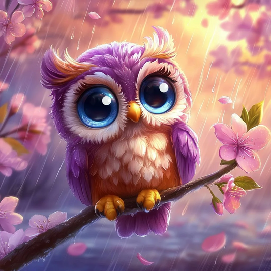 5D Diamond Painting - Niedliche Eule