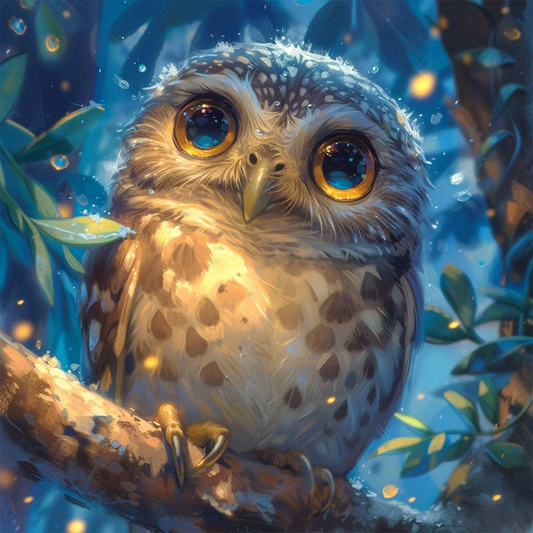 5D Diamond Painting - Niedliche Eule