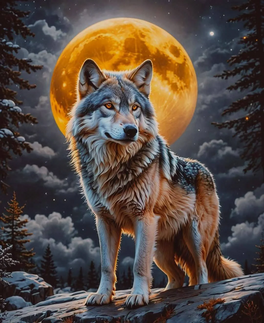 5D Diamond Painting - Wölfe