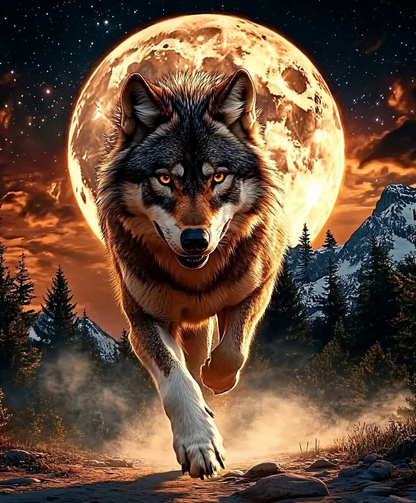 5D Diamond Painting - Wölfe