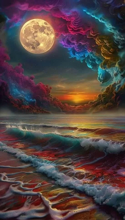 5D Diamond Painting - Fantastische Strandkulisse