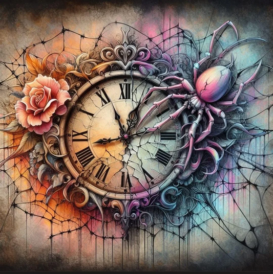 5D Diamond Painting - Fantasie Uhr