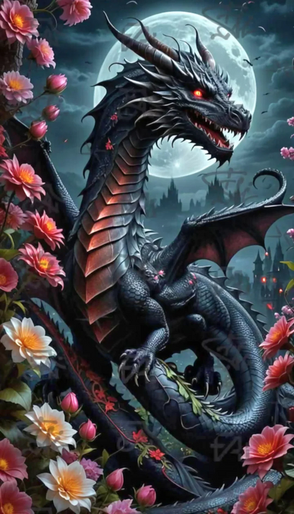 5D Diamond Painting - Drache