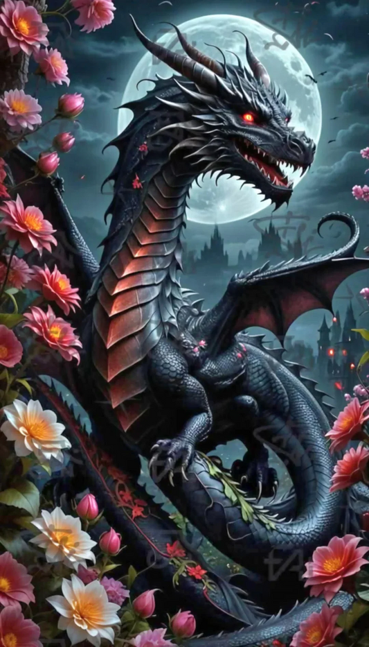 5D Diamond Painting - Drache