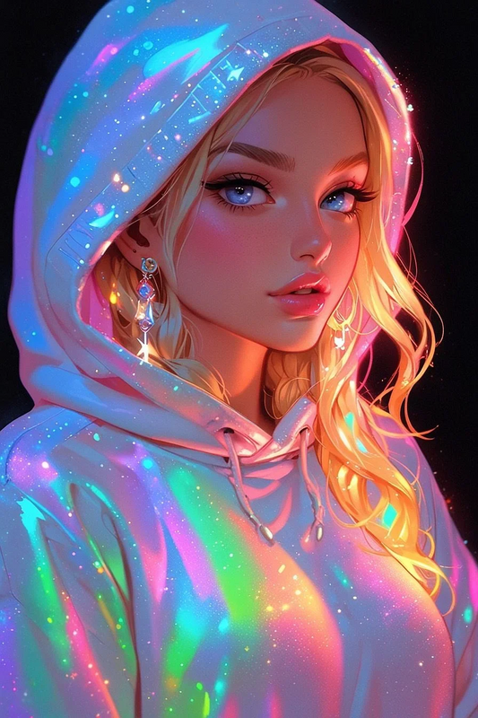 5D Diamond Painting - Cooles Mädchen