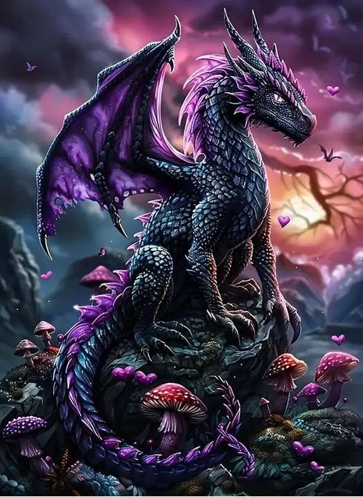 5D Diamond Painting - Drache