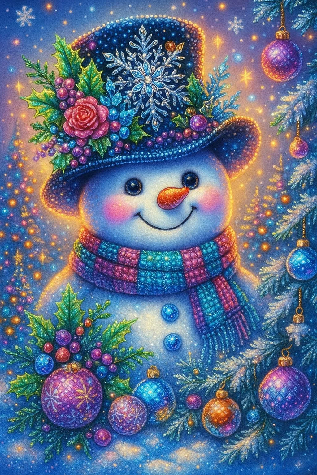 5D Diamond Painting - Schneemann