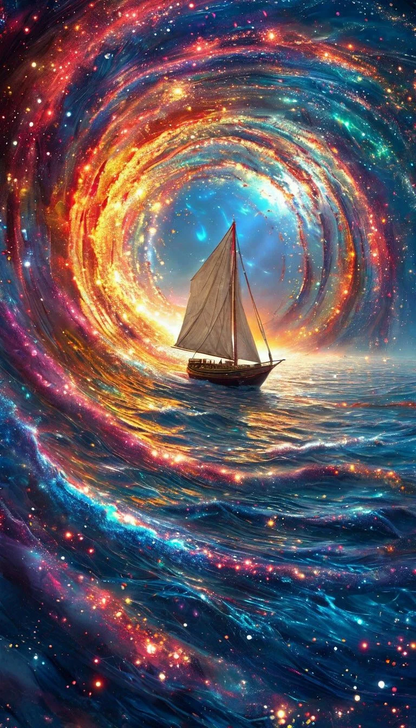 5D Diamond Painting - Abstrakte Schiffslandschaften