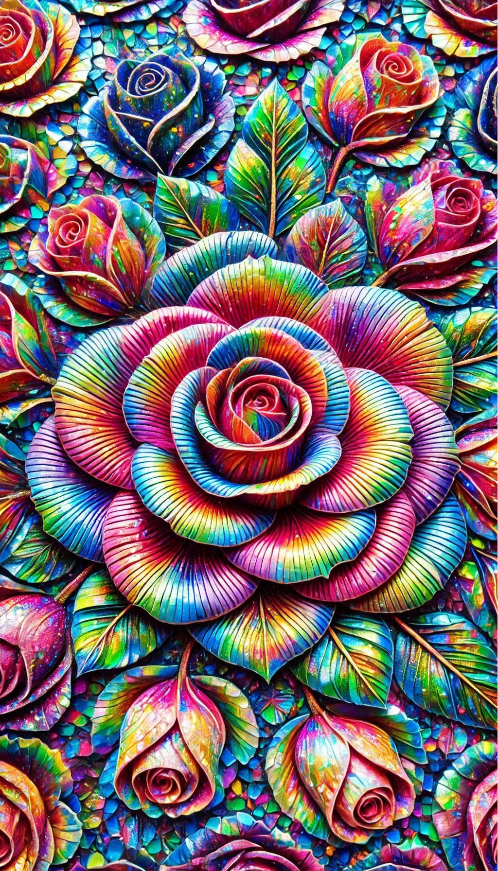 5D Diamond Painting - Abstrakte Blume