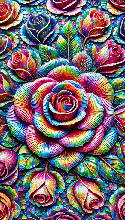 5D Diamond Painting - Abstrakte Blume