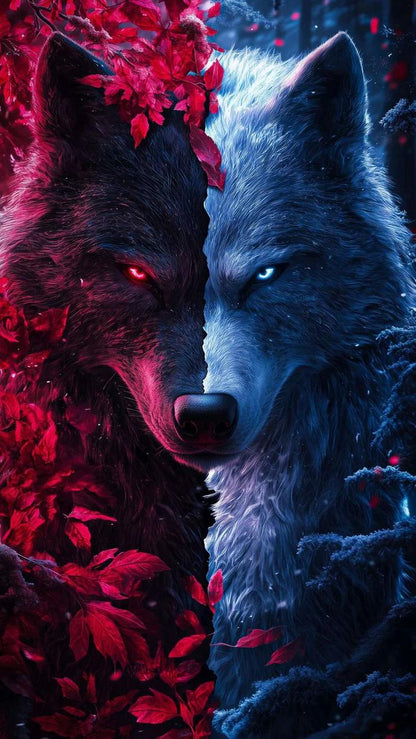 5D Diamond Painting - Abstract Wolf