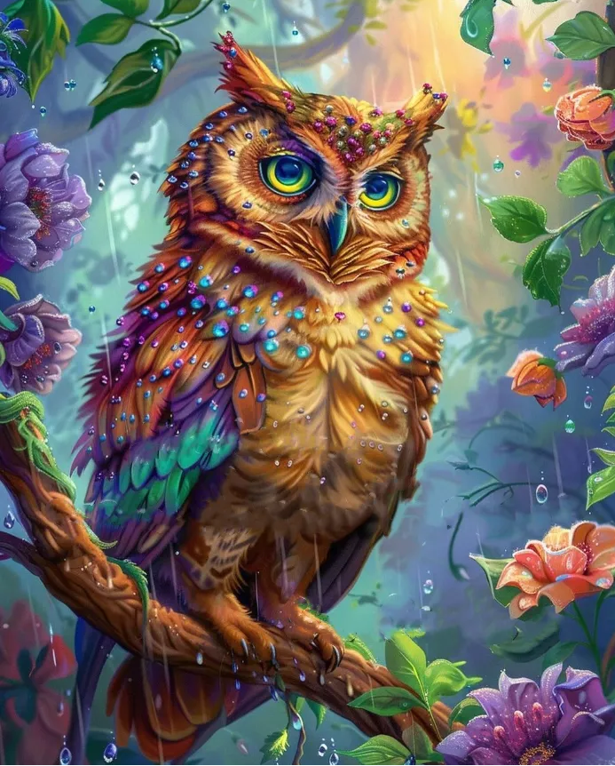 5D Diamond Painting - Eule